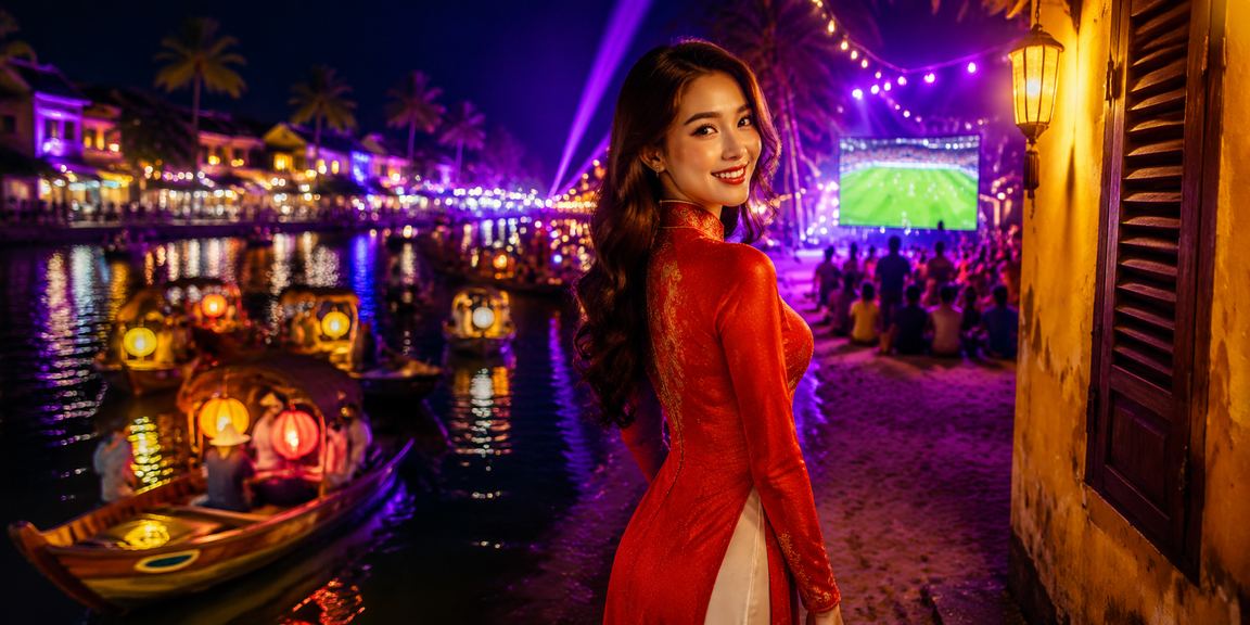 Người dùng tại Hội An theo dõi kèo bóng đá và nhận thưởng cá cược trên điện thoại