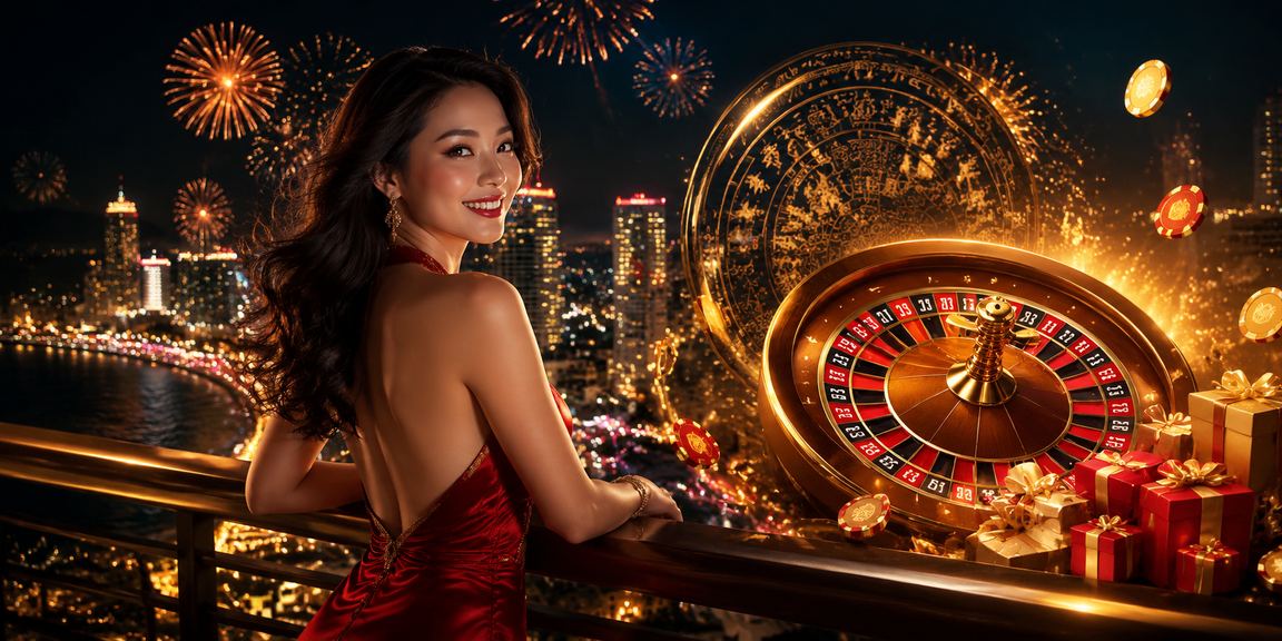 Bàn roulette trong không gian chợ đêm Nha Trang – hình ảnh đại diện cho live casino xsth7